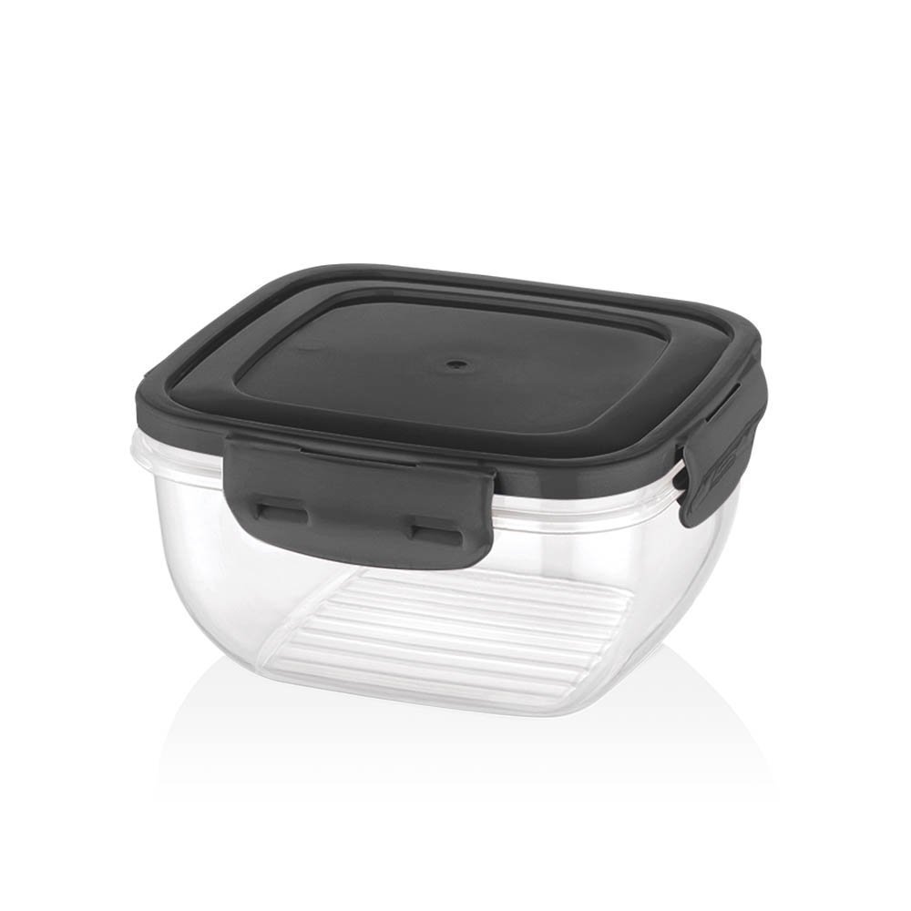 Cook&Lock Renkli Kapak Kare Saklama Kabı 2400 Ml - Bager